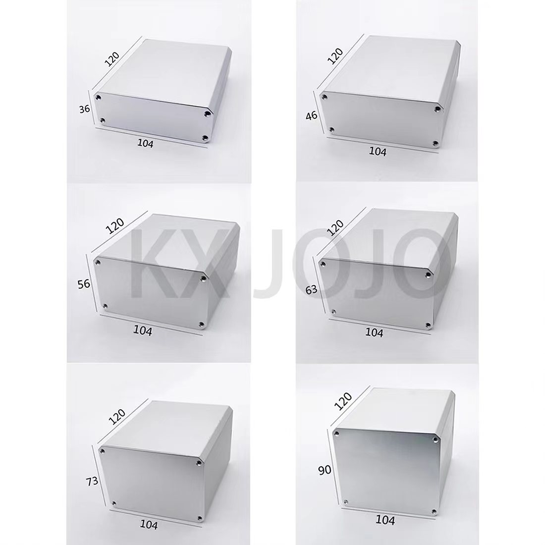 Diy Electronics Box - PCB用アルミハウジング,日曜大工の電子プロジェクトハウジング,104x36/46/56/63/73/90x120mm