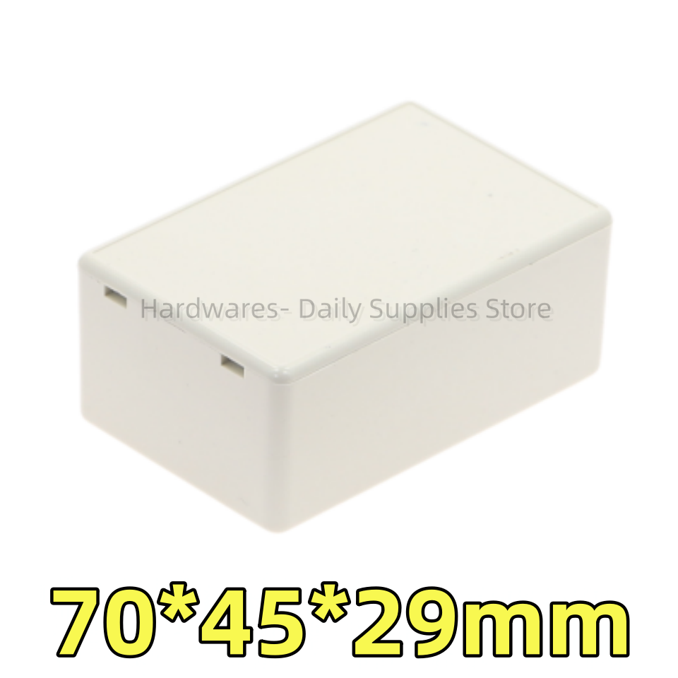 Diy Electronics Box - 電子用防水プラスチックケース、白ジャンクションボックス、DIYケース、白、70x45x29mm、1個