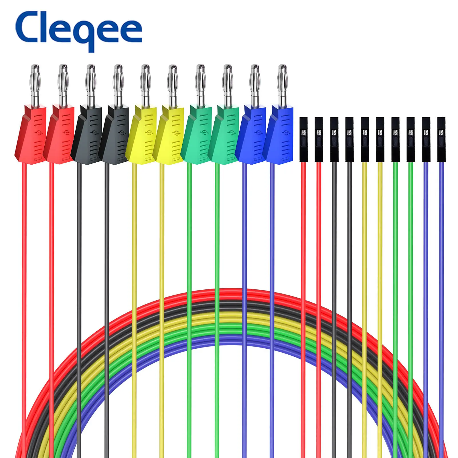 Breadboard Jumper Wire - Cleqee P1530 10 個デュポンメスヘッドジャンパーワイヤーから 4mm スタッカブルバナナプラグへブレッドボード