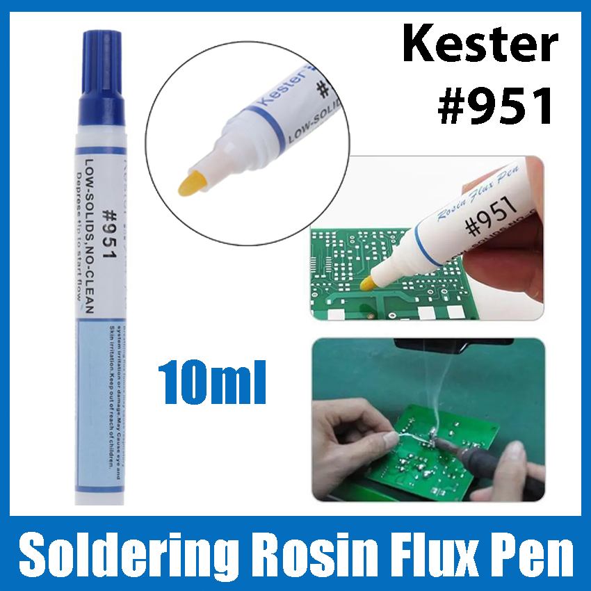 Flux Pen Electronics - 10 ミリリットルはんだロジンフラックスペン 951 低固体非クリーン DIY ケスターはんだパワークリーニング無料溶接ペン
