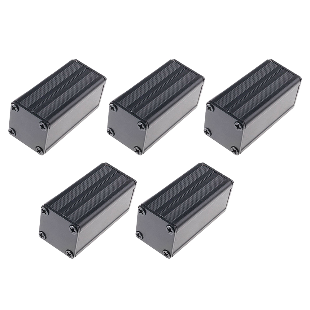 Diy Electronics Box - 電子プロジェクト用ブラックアルミニウムボックス、5個、diy、50x25x25mm
