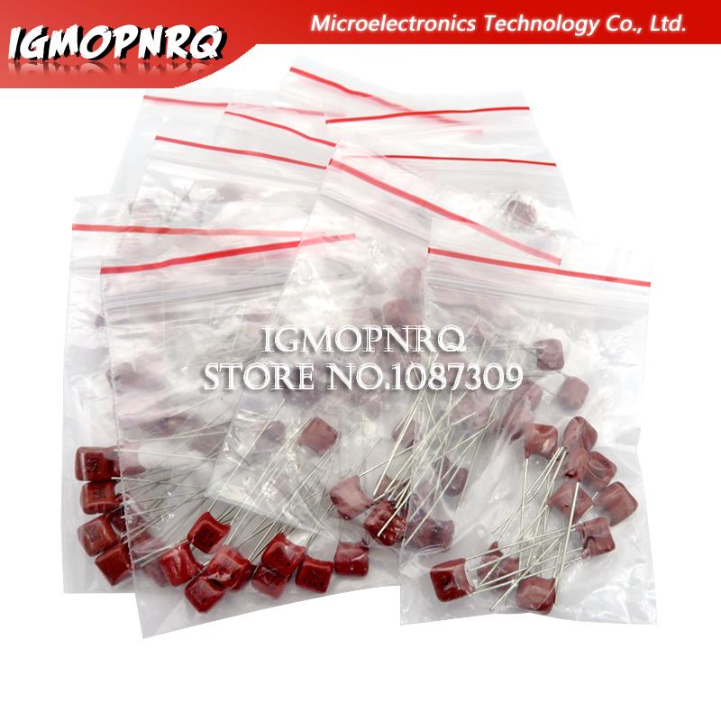 Capacitor Kit Assortment - ポリエステル強化フィルム製作キット,10x10,cbb,100v,10nf〜470nf,100個
