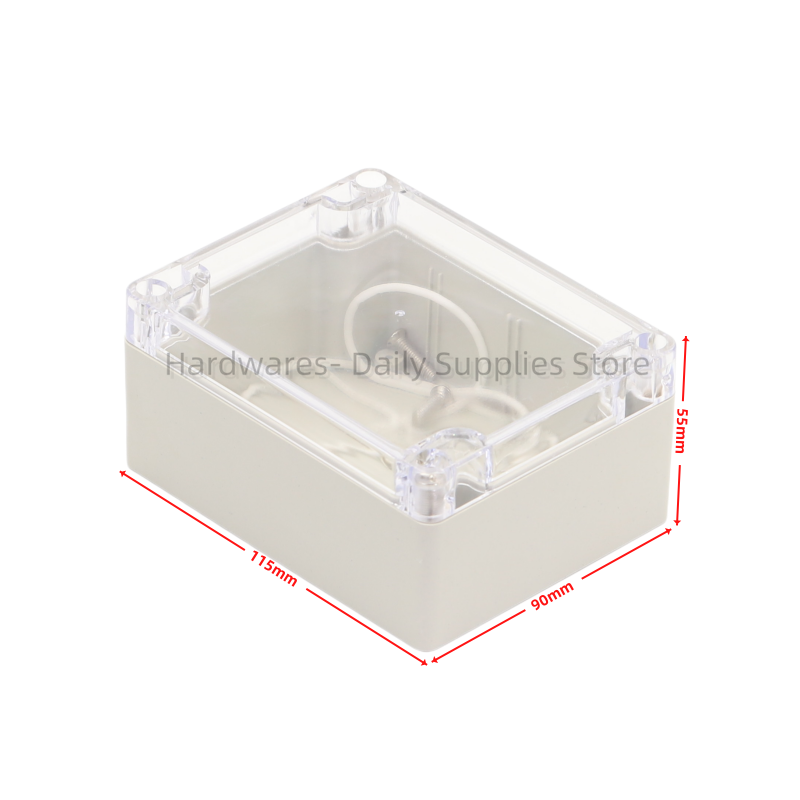 Diy Electronics Box - 防水プラスチックハウジング透明カバー、DIY電子プロジェクトボックス、115x90x55mm、1個