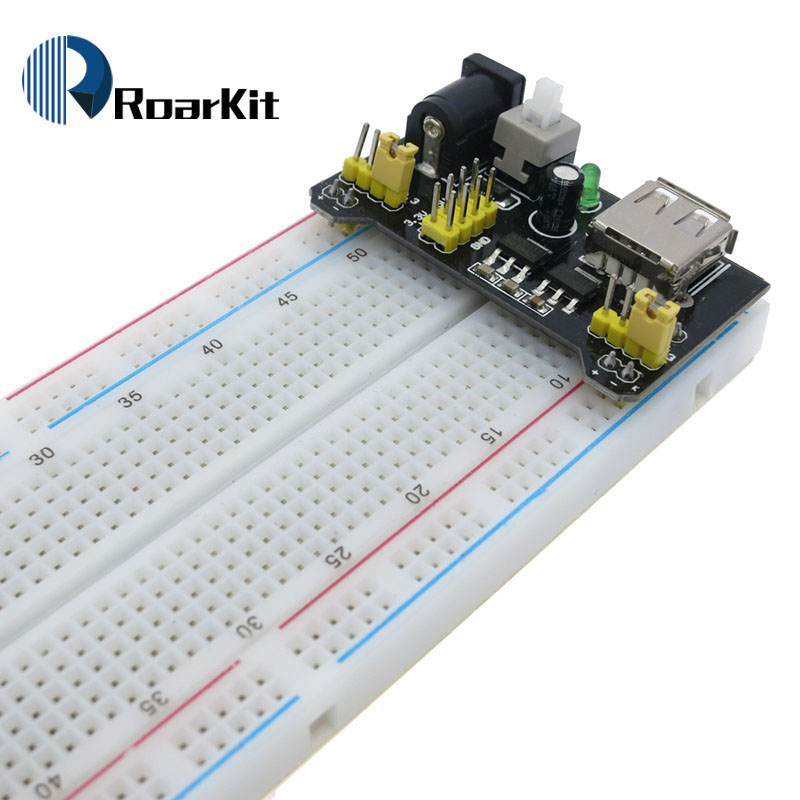 3.3V/5V MB102 ブレッドボード電源モジュール + - Breadboard Jumper Wire のレビューと価格