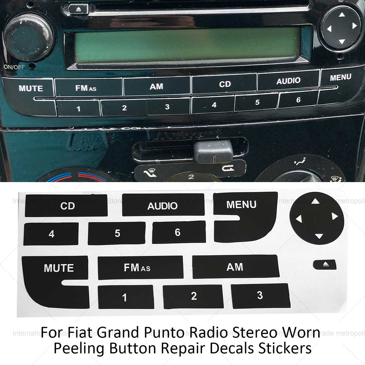 車のラジオボタン修理ステッカー,フレグランプステッカー,カー - Diy Electronics Radio のレビューと価格