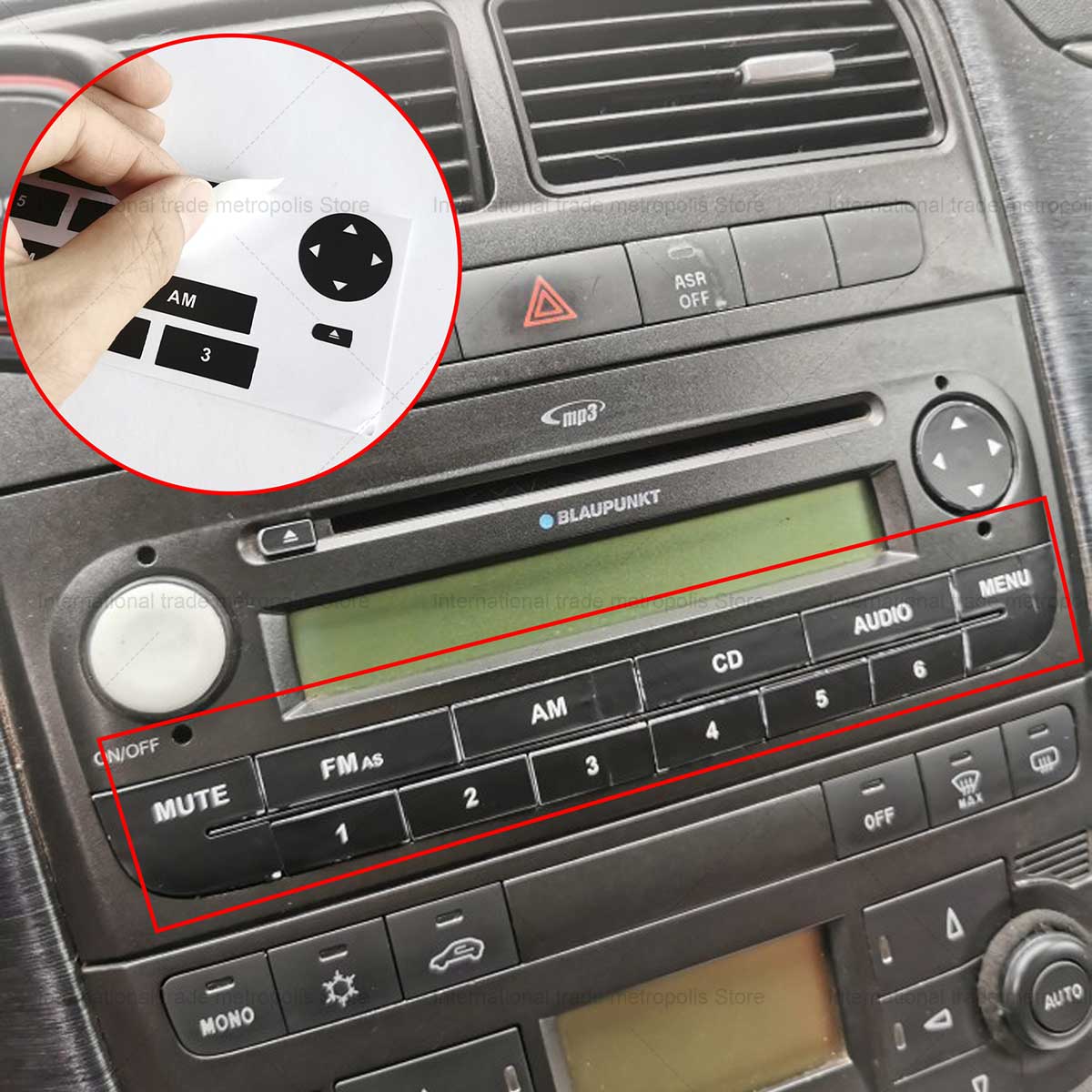 車のラジオボタン修理ステッカー,フレグランプステッカー,カー - Diy Electronics Radio のレビューと価格