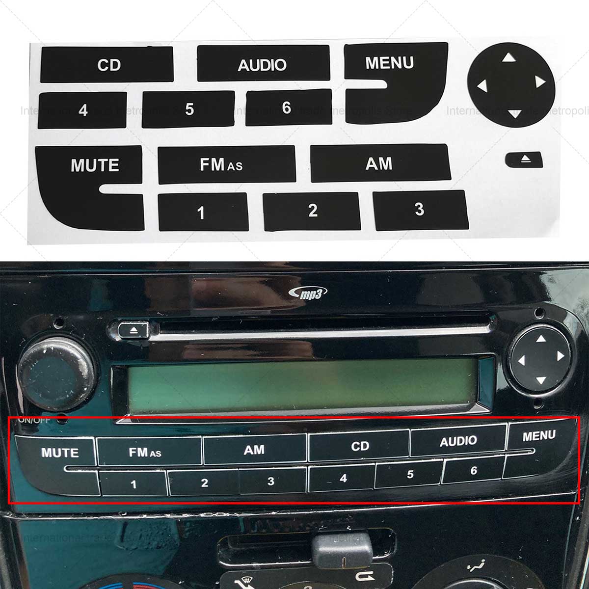 車のラジオボタン修理ステッカー,フレグランプステッカー,カー - Diy Electronics Radio のレビューと価格