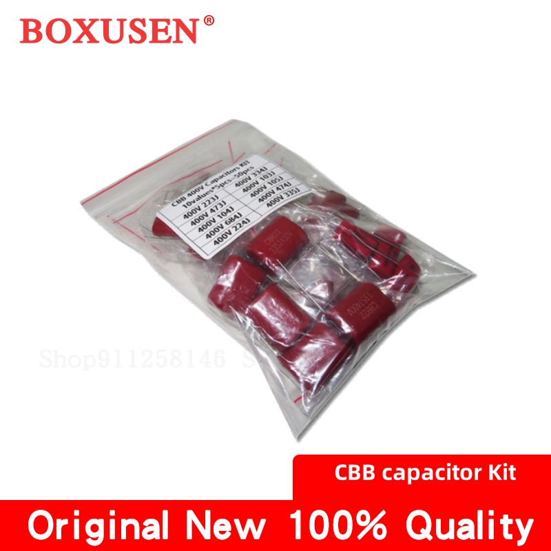 10 値 * 5 個 = 50 個 400V 10nF 〜  - Capacitor Kit Assortment のレビューと価格