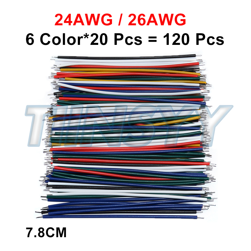 120 個 26AEG 24AWG 錫メッキワイヤーセット電 - Breadboard Jumper Wire のレビューと価格