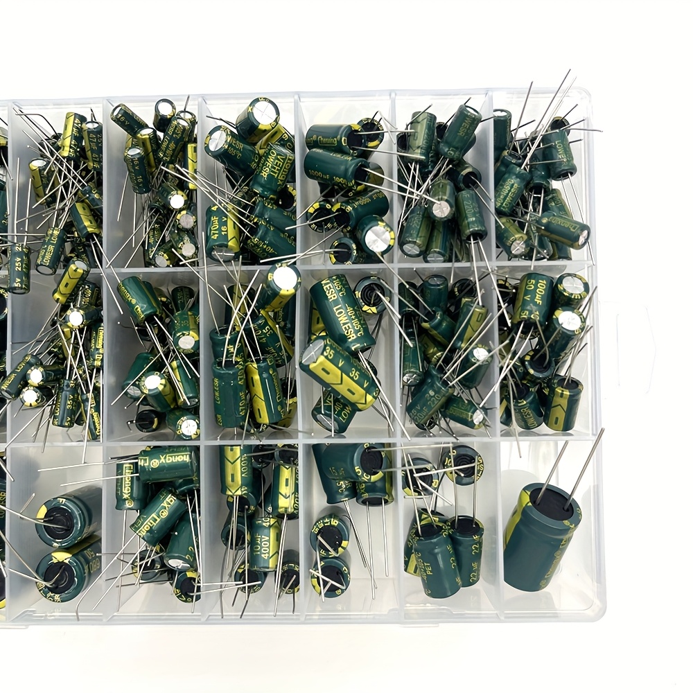 335 個アルミ電解コンデンサキット 24 値 10V-40 - Capacitor Kit Assortment のレビューと価格