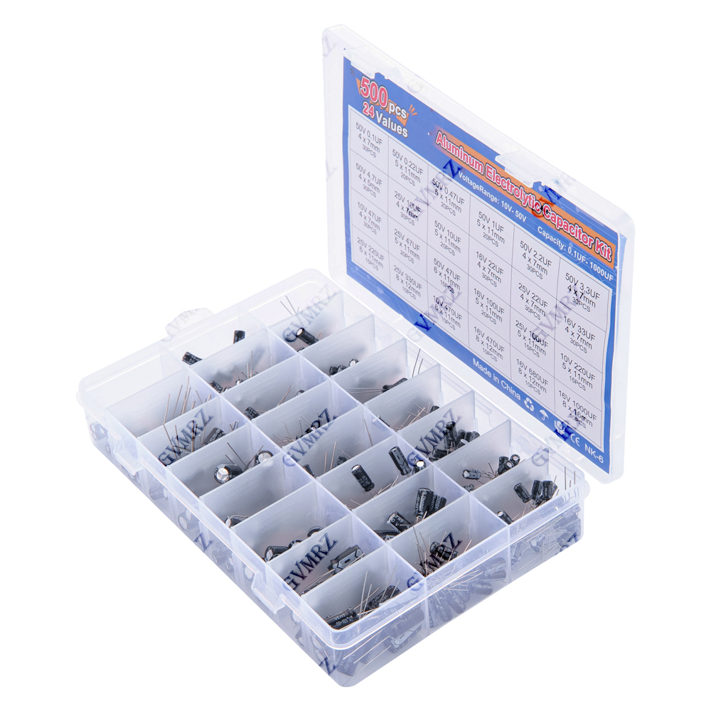 500個/ロット 16-50Vミックス電解コンデンサ詰め合わ - Capacitor Kit Assortment のレビューと価格