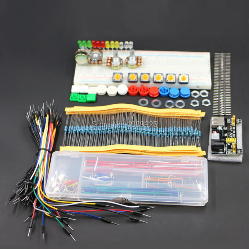 汎用部品パッケージ + 3.3V/5V 電源モジュール +  - Breadboard Jumper Wire のレビューと価格