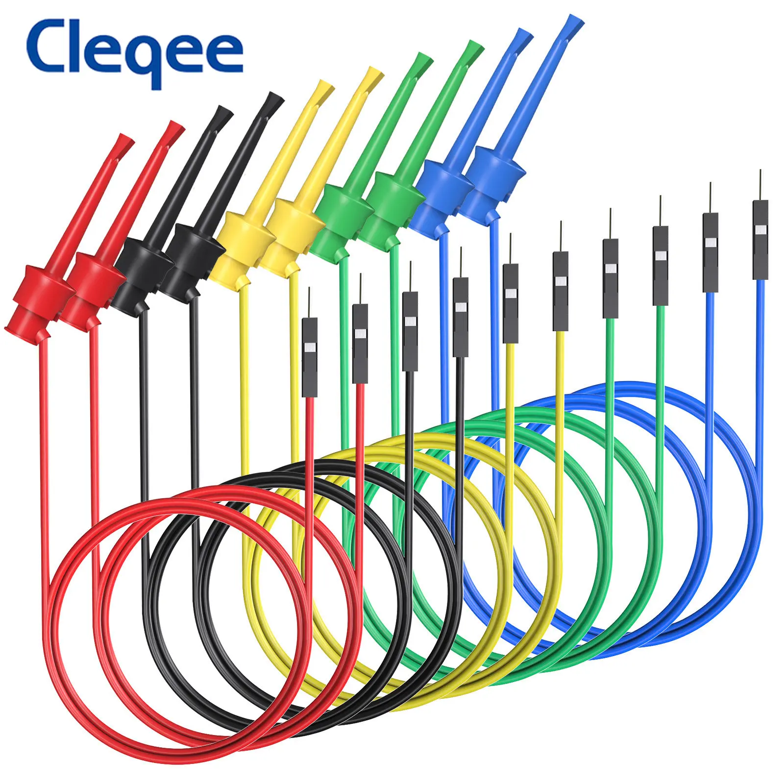 Cleqee10pcsテストフッククリップからデュポンオス/ - Breadboard Jumper Wire のレビューと価格