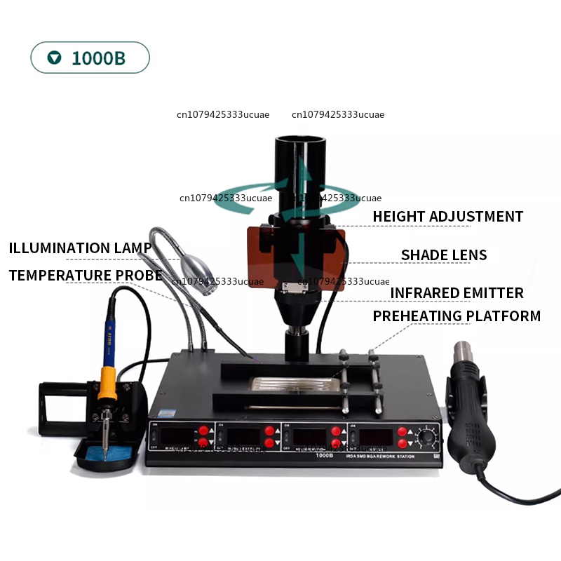 1000B/1000A赤外線多機能ステーション。 はんだ除去 - Hot Air Rework Station のレビューと価格