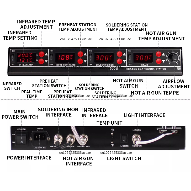 1000B/1000A赤外線多機能ステーション。 はんだ除去 - Hot Air Rework Station のレビューと価格