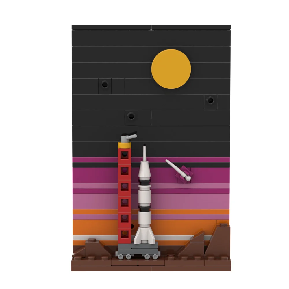 Moc-宇宙物語はがきモデル,ビルディングブロック,月の探検 - Diy Electronics Art のレビューと価格