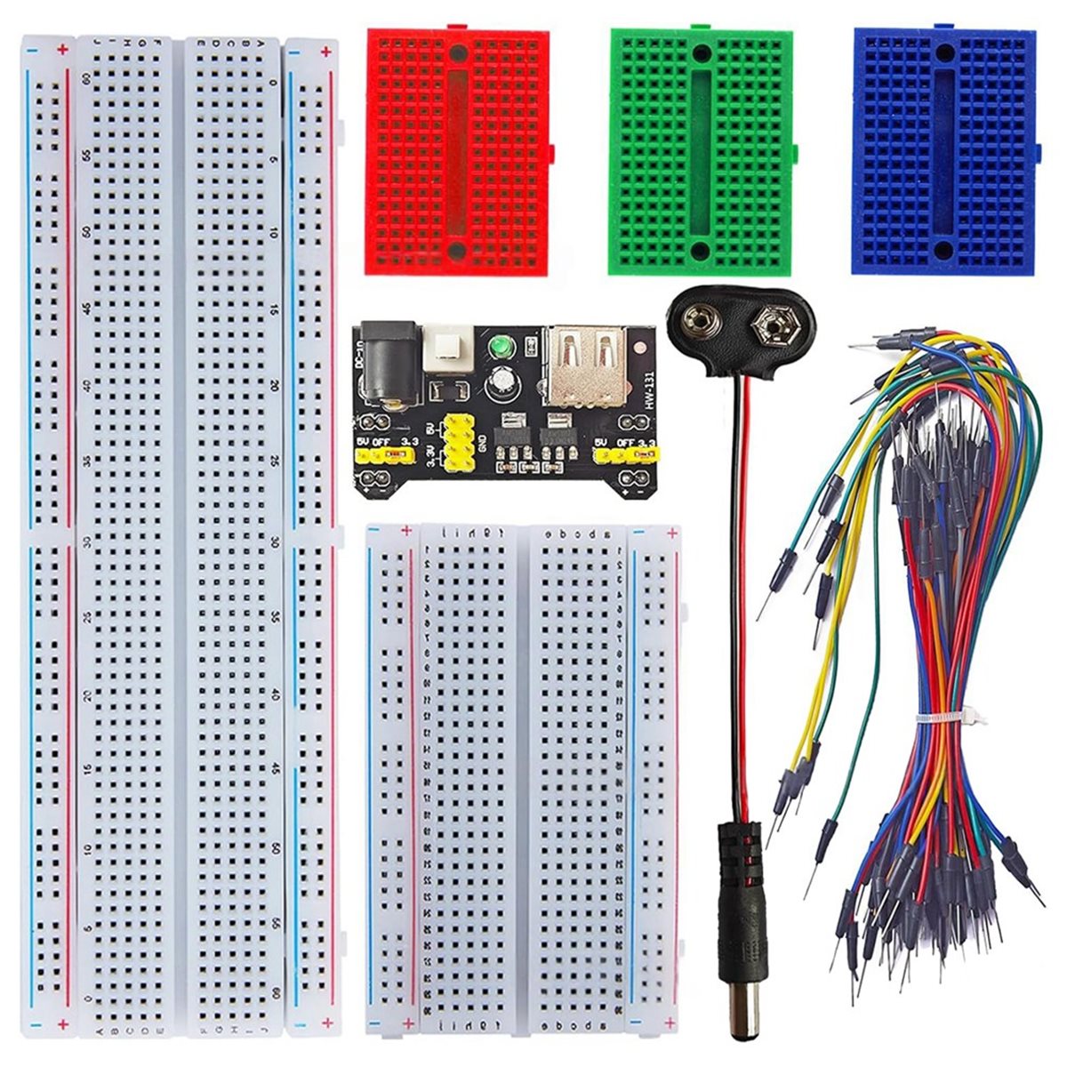 ブレッドボードキット 830穴ブレッドボード電源モジュール  - Breadboard Jumper Wire のレビューと価格