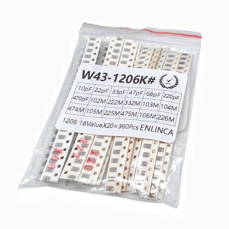 SMDコンデンサキット,360 0603,アソートカラー,1 - Capacitor Kit Assortment のレビューと価格