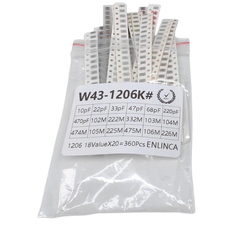 SMDコンデンサキット,360 0603,アソートカラー,1 - Capacitor Kit Assortment のレビューと価格