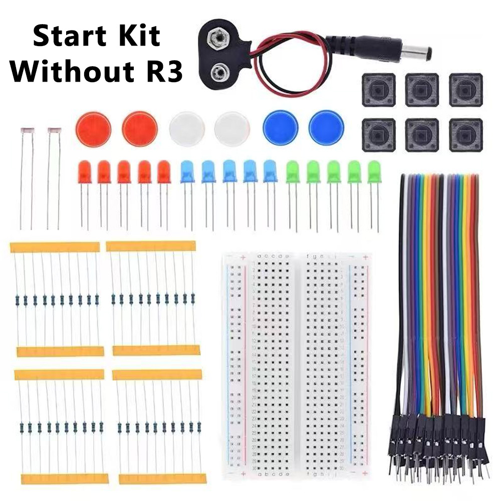 Arduino R3ボード用電子DIYスターターキット、ミニ - Breadboard Jumper Wire のレビューと価格
