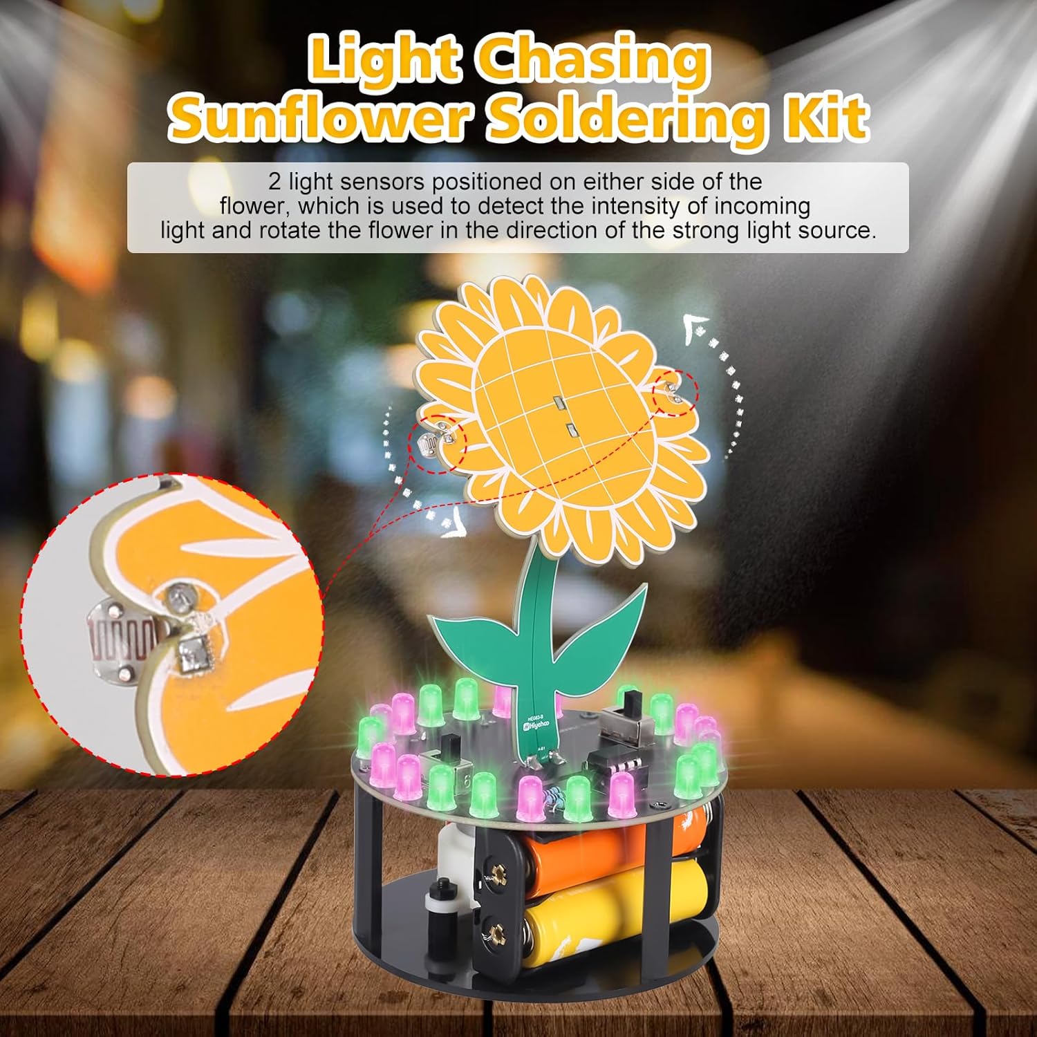 光追いかけひまわりはんだ付けキット DIY 回転電子プロジェ - Diy Electronics Gift Ideas のレビューと価格