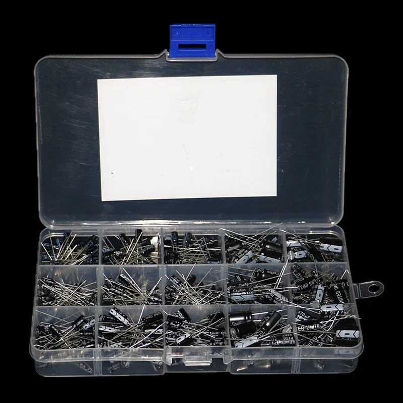 300個 15種類 16V 50V 0.1uf-470uF  - Capacitor Kit Assortment のレビューと価格