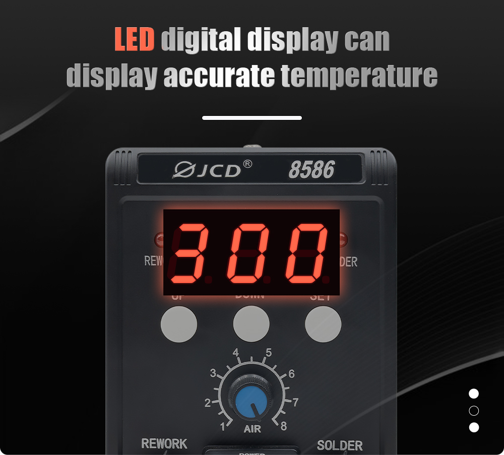 JCD 2 in 1 はんだ付けステーション 8586 LE - Hot Air Rework Station のレビューと価格