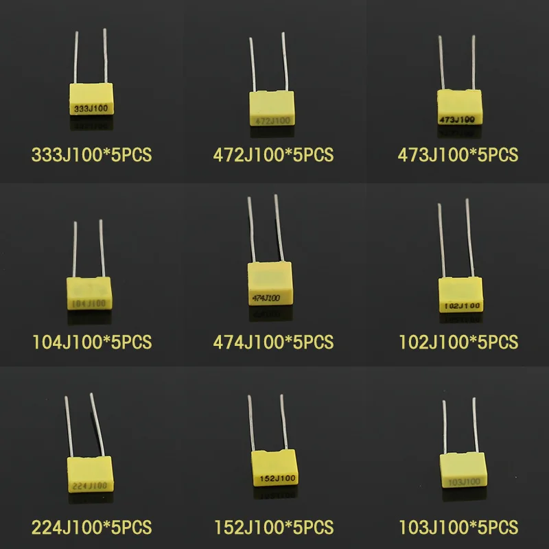 ポリプロピレンフィルムコンデンサ各種キット、102j〜474 - Capacitor Kit Assortment のレビューと価格