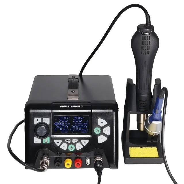 高品質溶接ツール 3 in 1 220V YiHua 853 - Hot Air Rework Station のレビューと価格