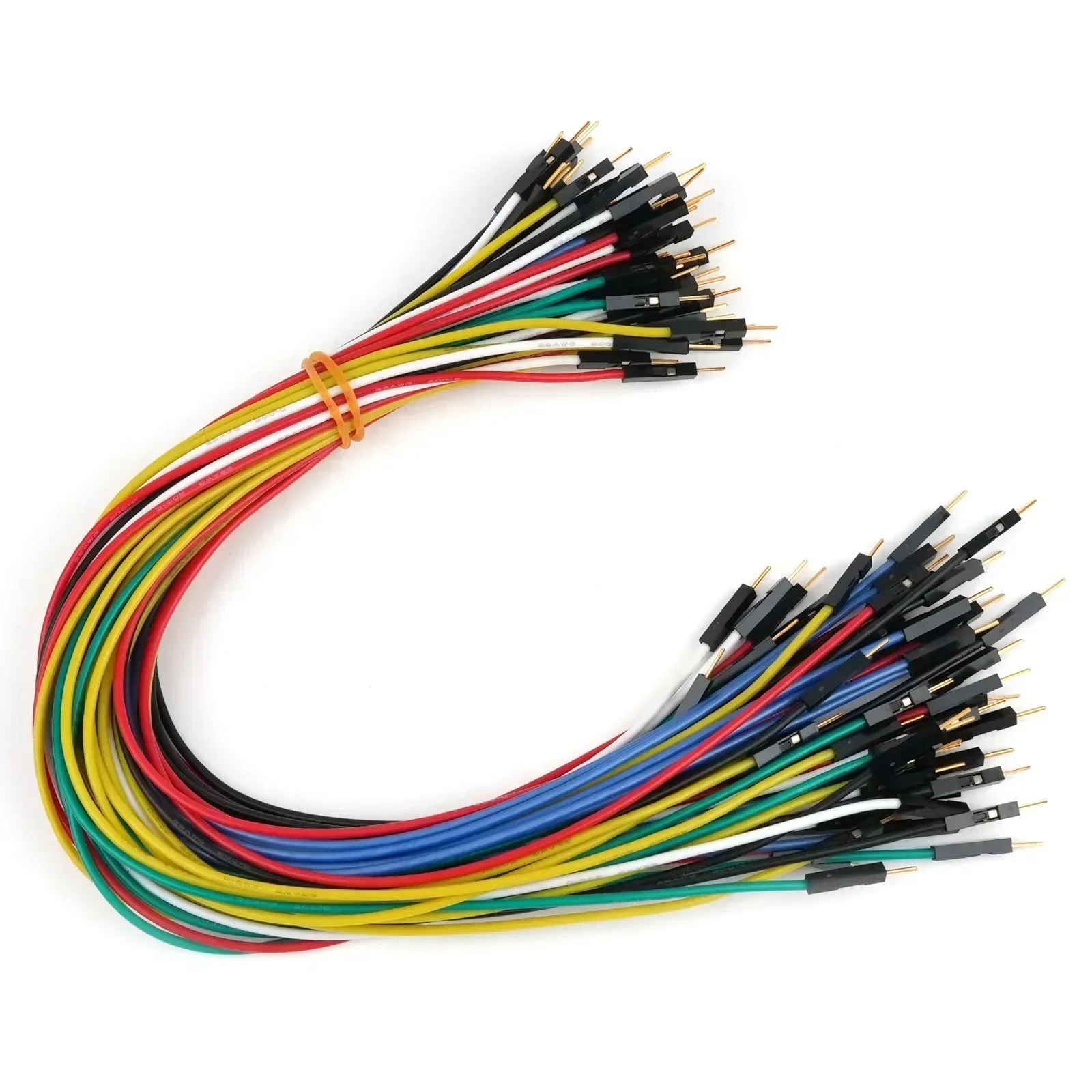 30cm 22AWG シリコンジャンパーワイヤーセット、金メ - Breadboard Jumper Wire のレビューと価格