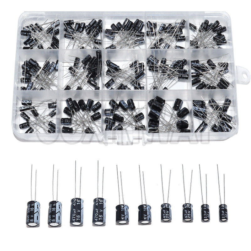200 個 15 値 10V 16V 25V 50V 0.1 - Capacitor Kit Assortment のレビューと価格